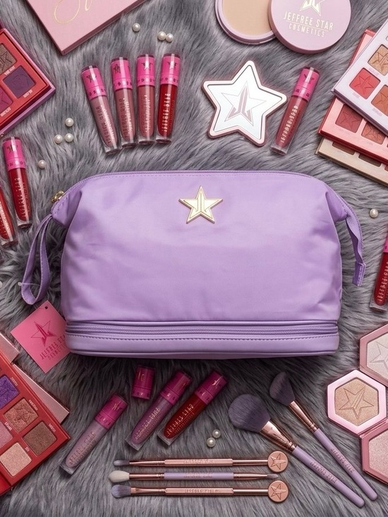 Jeffree Star Handbags - NWT - Jeffree Star Lavender Star Accent Double-Compartment Cosmetic Bag